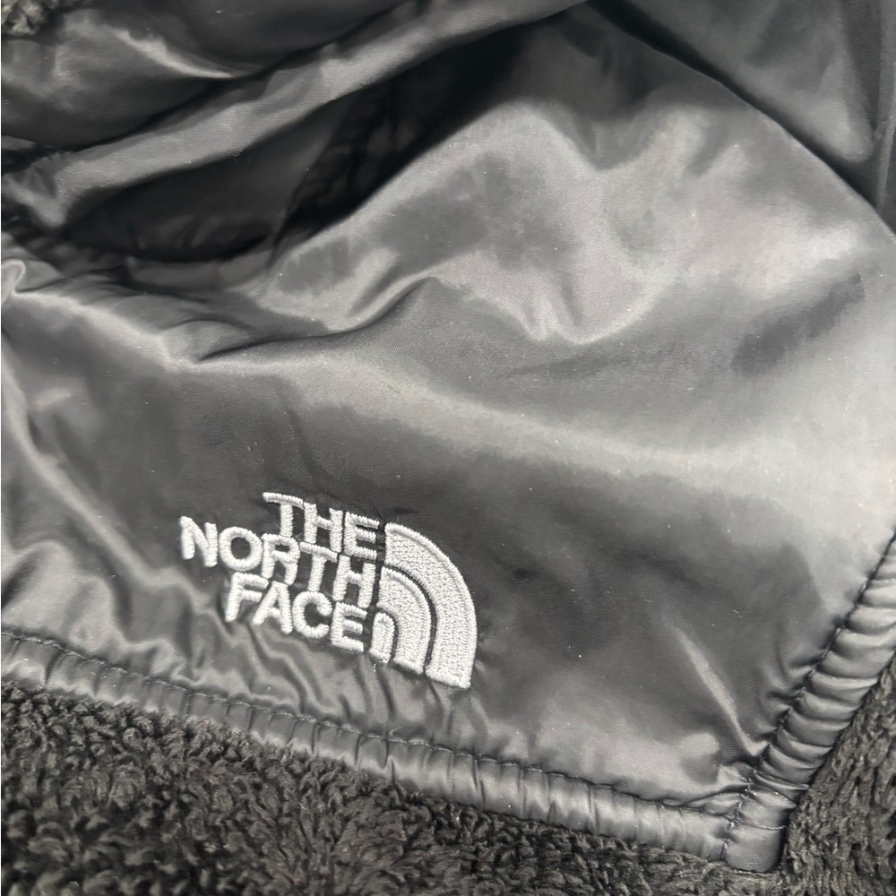 The North Face Charcoal Fleece Jacket Full Zip Hooded Woman’s Size Medium - Picture 3 of 3